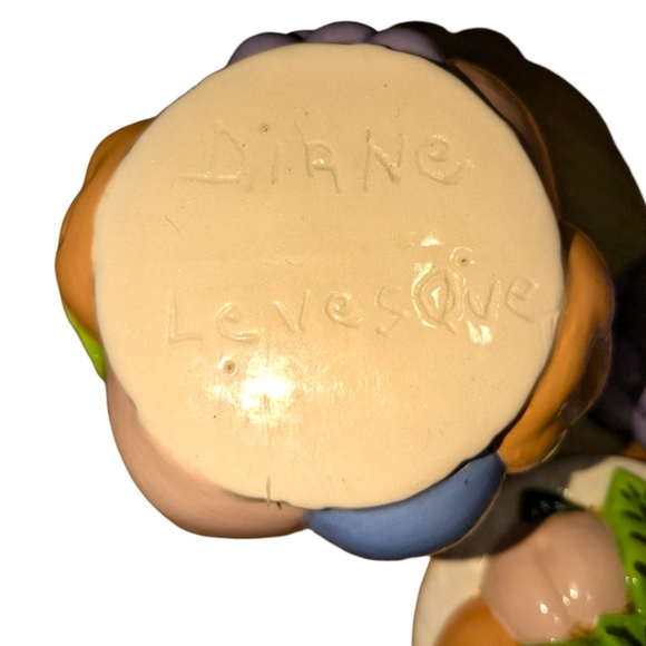 Diane Levesque| Vintage 1970s/80s 3D Fruit Glazed Ceramic Sugar & Creamer Set - Picture 5 of 12